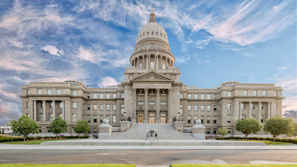 Monring view of the Capitol building in Boise Idaho