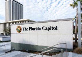 Tallahassee, FL, USA - February 11, 2022: Florida State Capitol